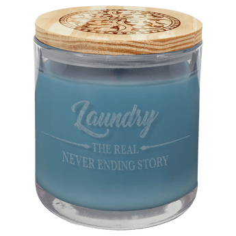 14 oz Glass Candle with Wood Lid